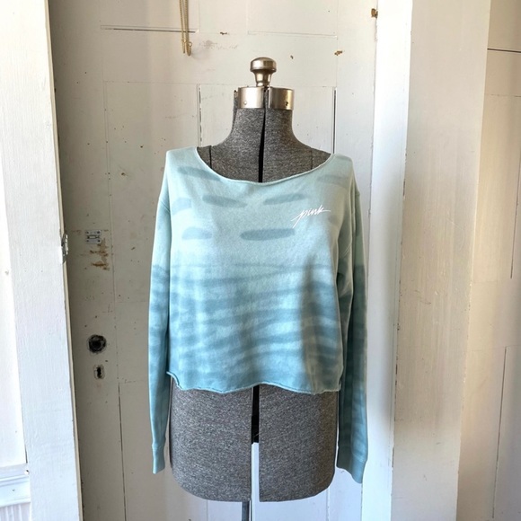 Victoria Secret Pink Tie Dye Cropped Crew - Picture 9 of 14